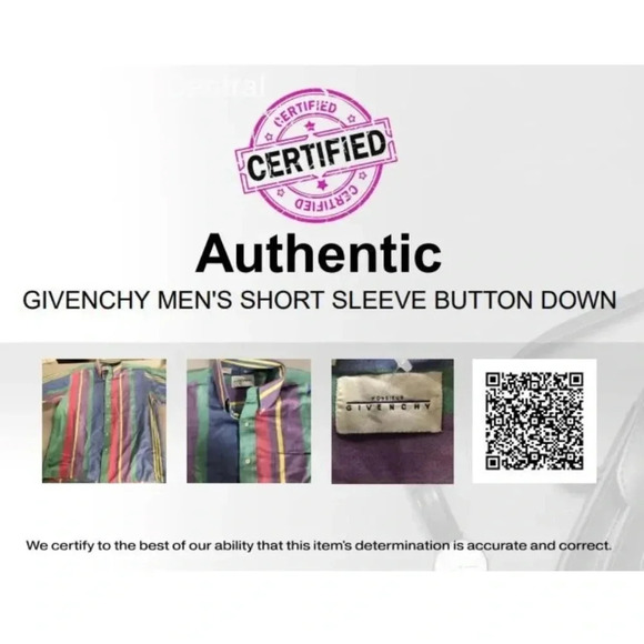 Givenchy Authentic Multicolor Stripe Button-Up Shirt - Size Men's Large - Picture 8 of 8